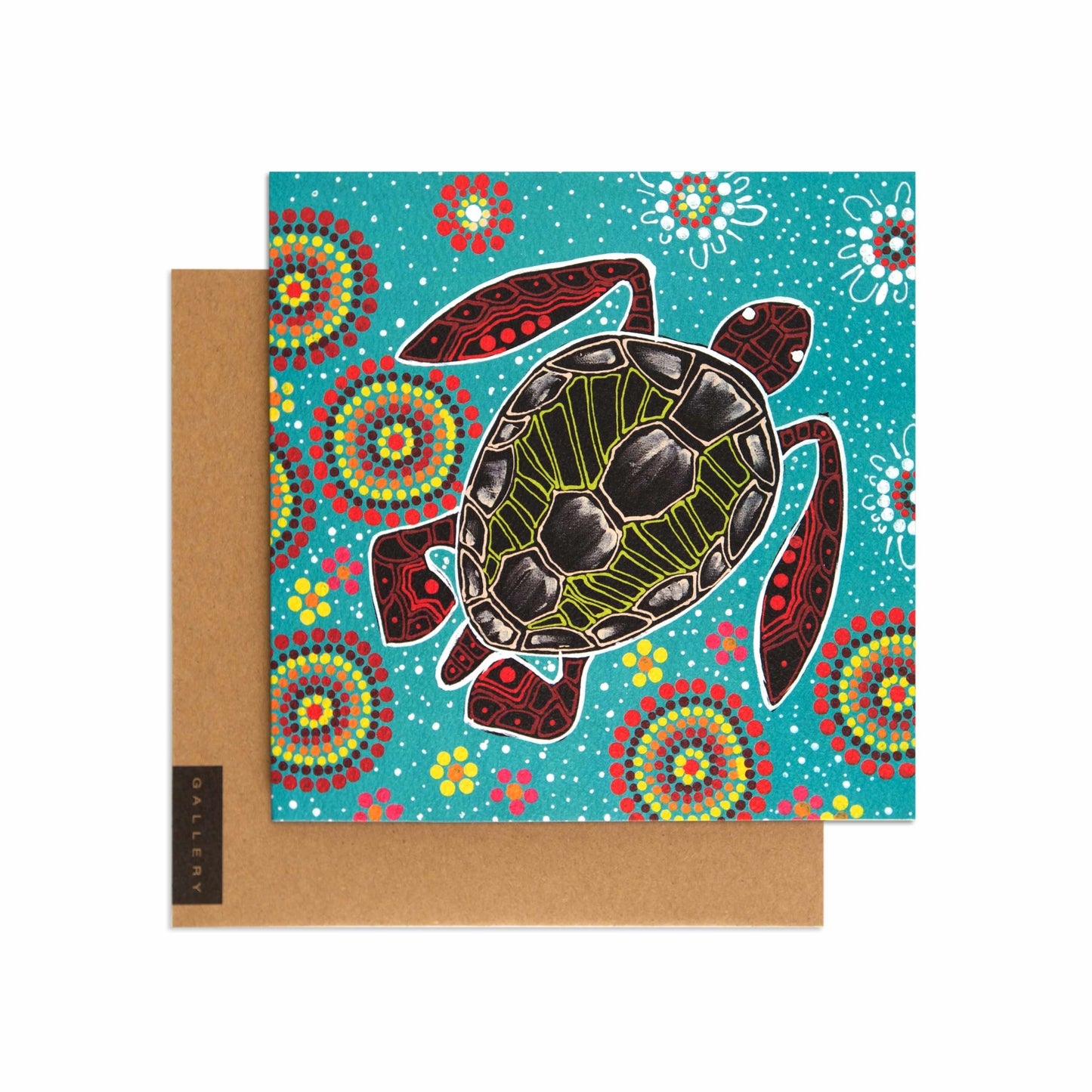 Indigenous Turtle by Ed Nullen Blank Card