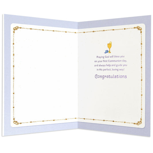 Special & Elegant First Communion Congratulations Card