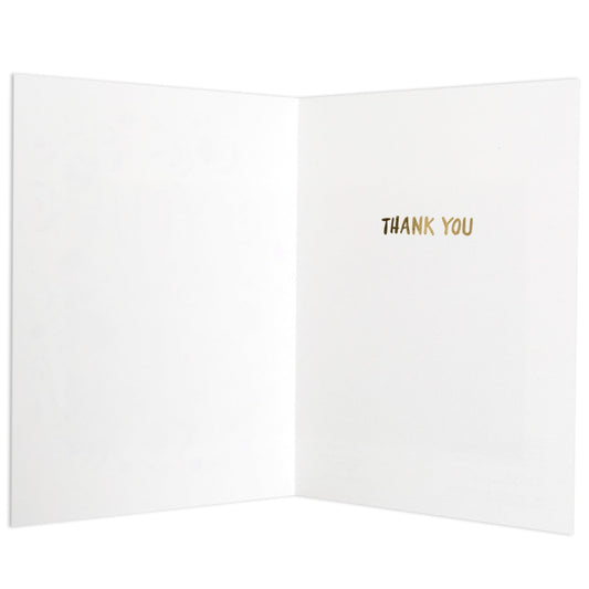 Heart Of Gold Sweet Floral Thank You Card