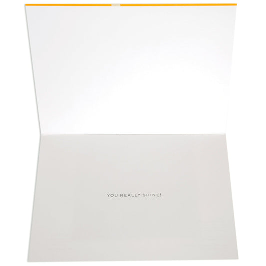 Orange Sequin Colourful Thank You Card