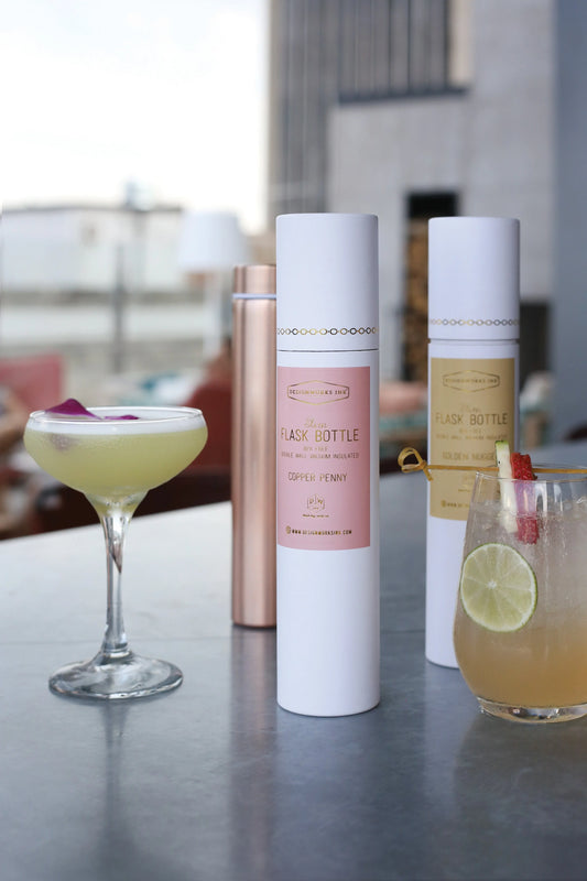 Golden Slim Flask Bottle