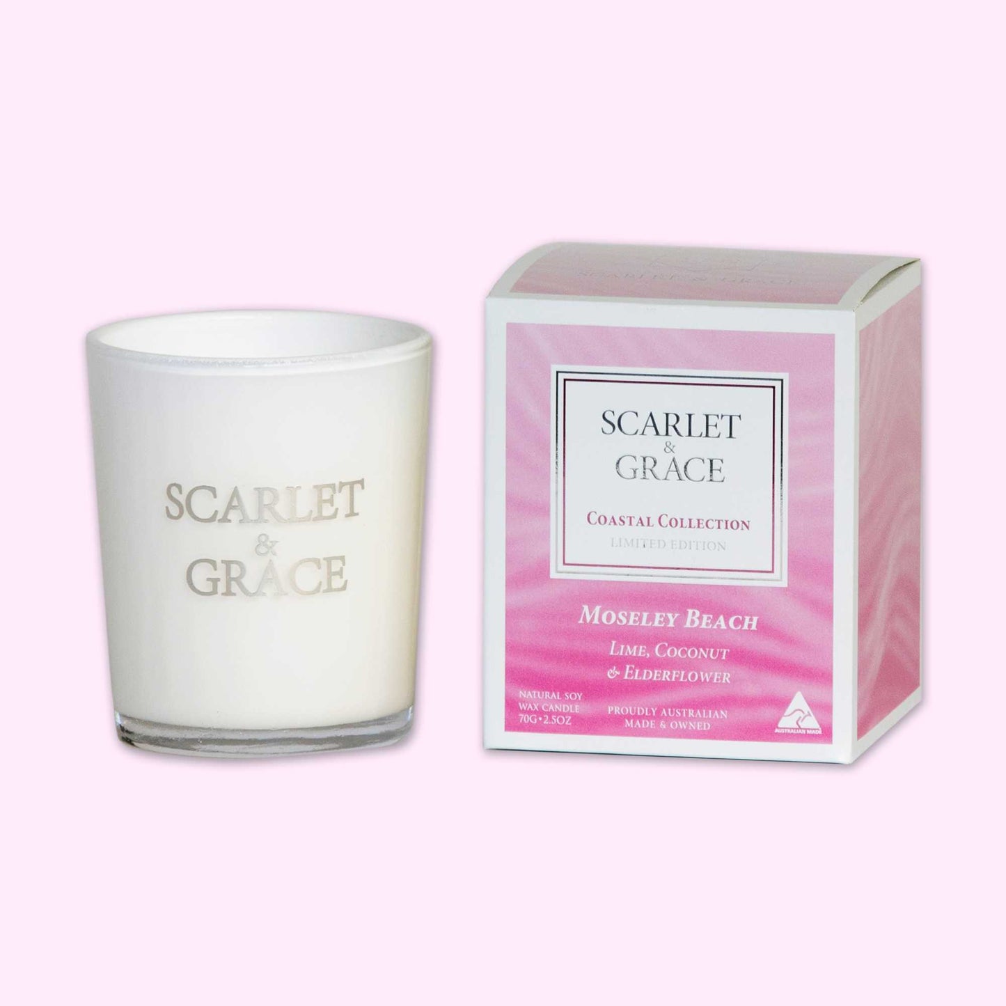 Moseley Beach (Lime, Coconut & Elderflower) - 70 gram Soy Wax Candle