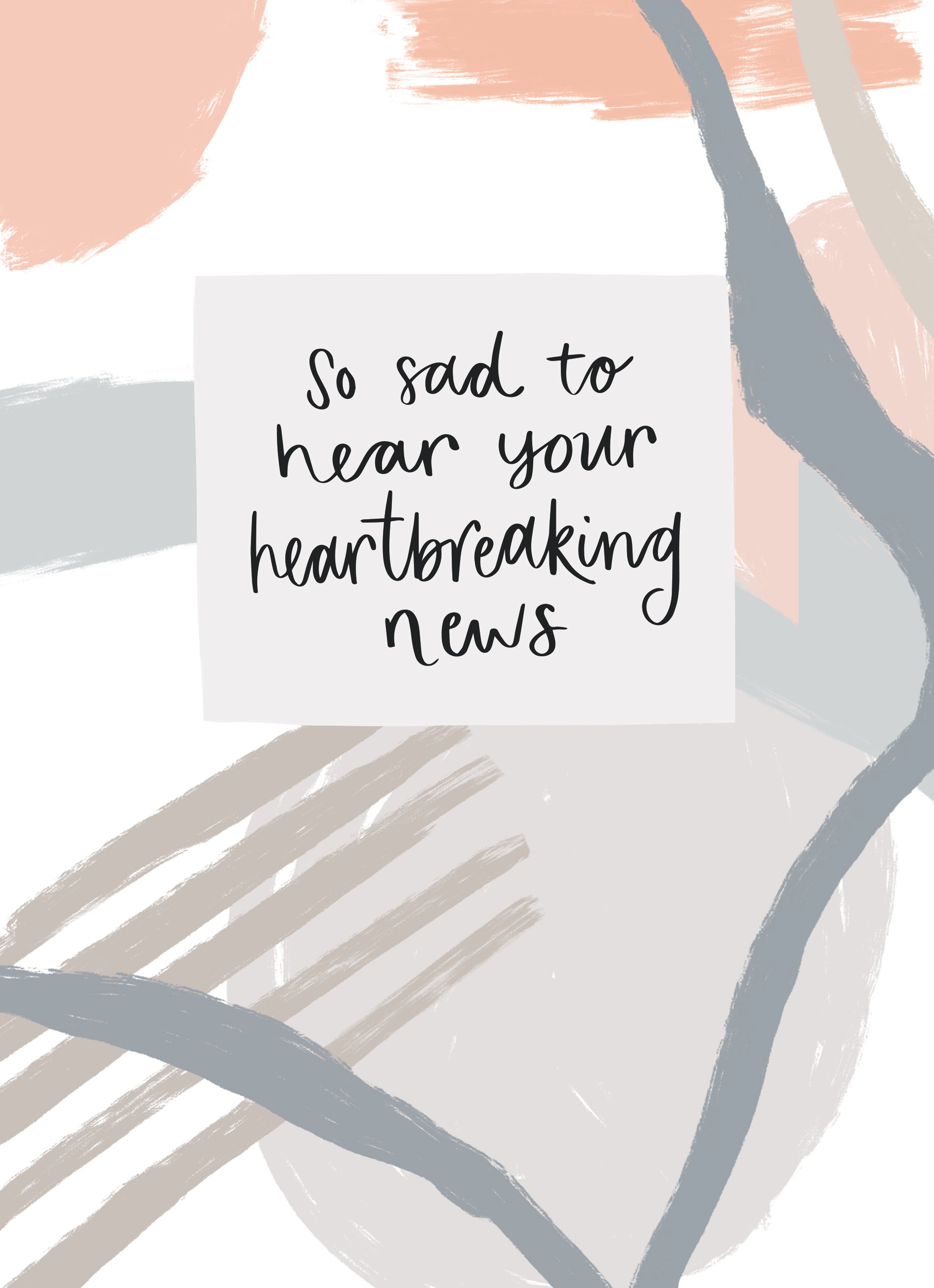 Contemporary Sympathy Pattern Heartbreaking News