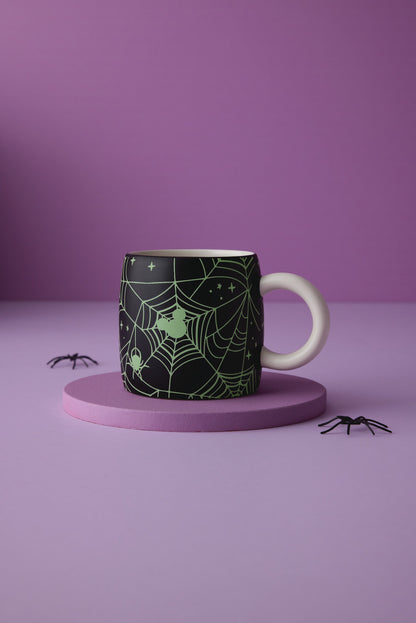 Disney Mickey Mouse Spiderweb Glow-in-the-Dark Mug, 17.5 oz.