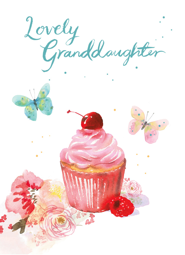Traditional Granddaughter Birthday Cupcake