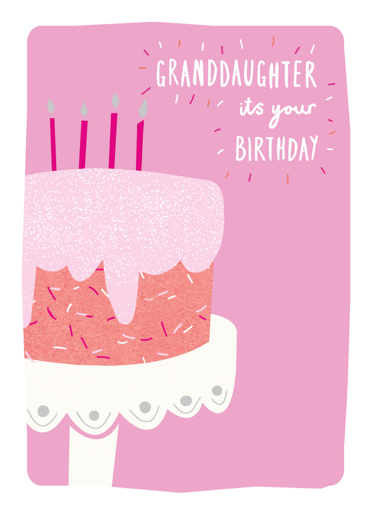 Contemporary Granddaughter Birthday Cake Sparkle