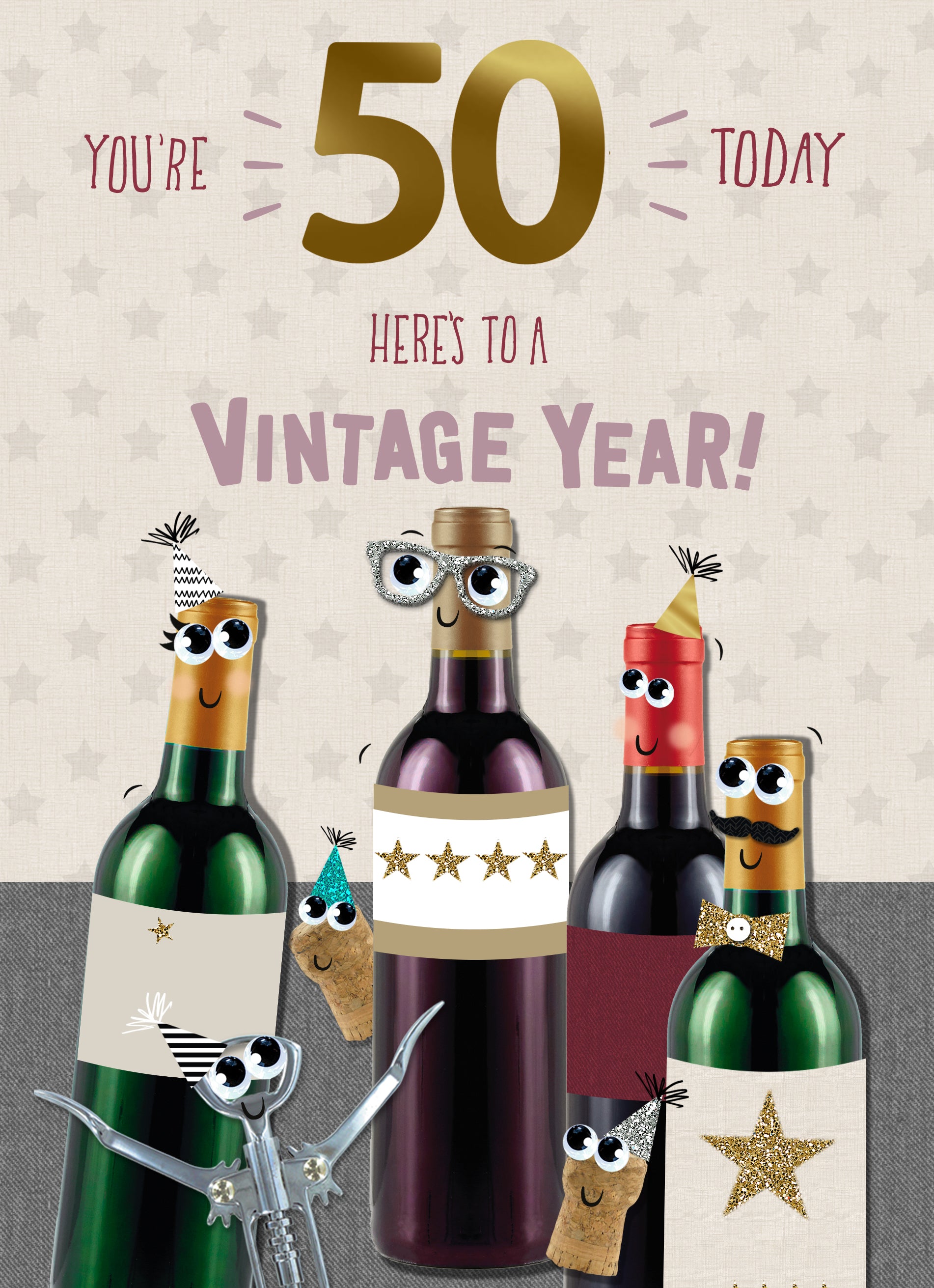 Funny Vintage Year 50th Birthday Card