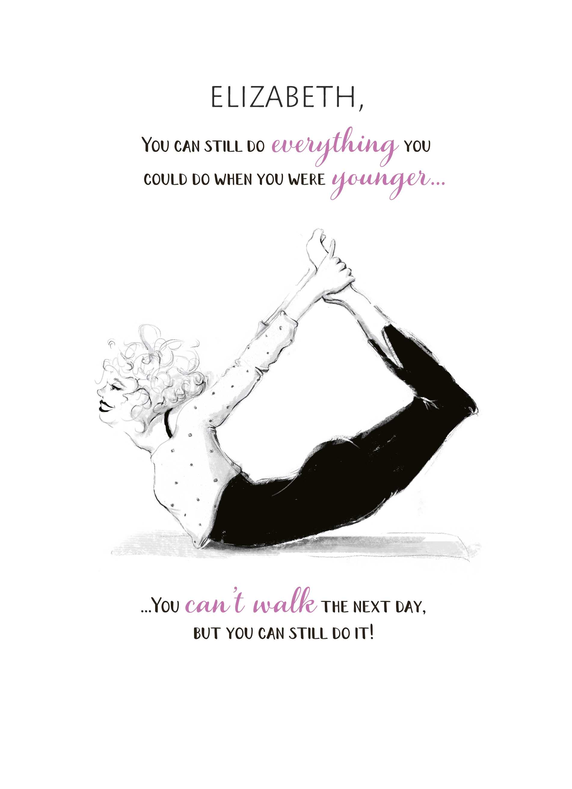 Funny Birthday Editable Yoga For Her Still Do