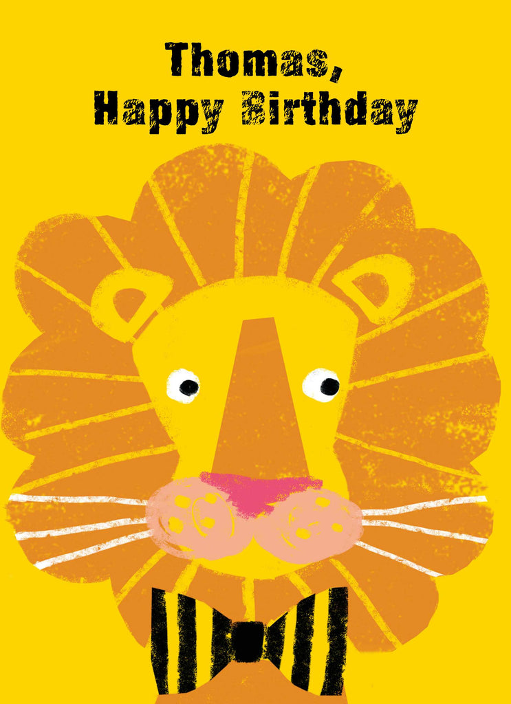 Fun Lion Bowtie Kids Birthday
