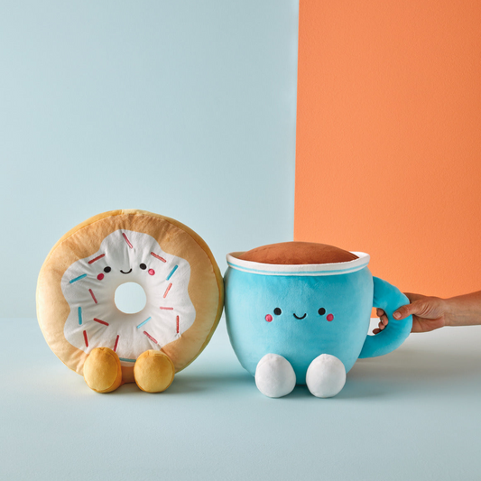 Donut and Coffee Magnetic Plush Pair (Extra Large) - Better Together