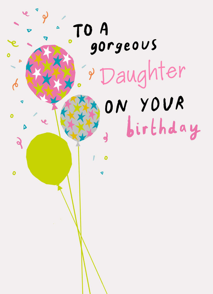 Contemporary Daughter Birthday Balloons Confetti