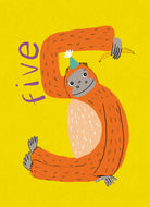 5th Birthday Fun Ape Figure Five