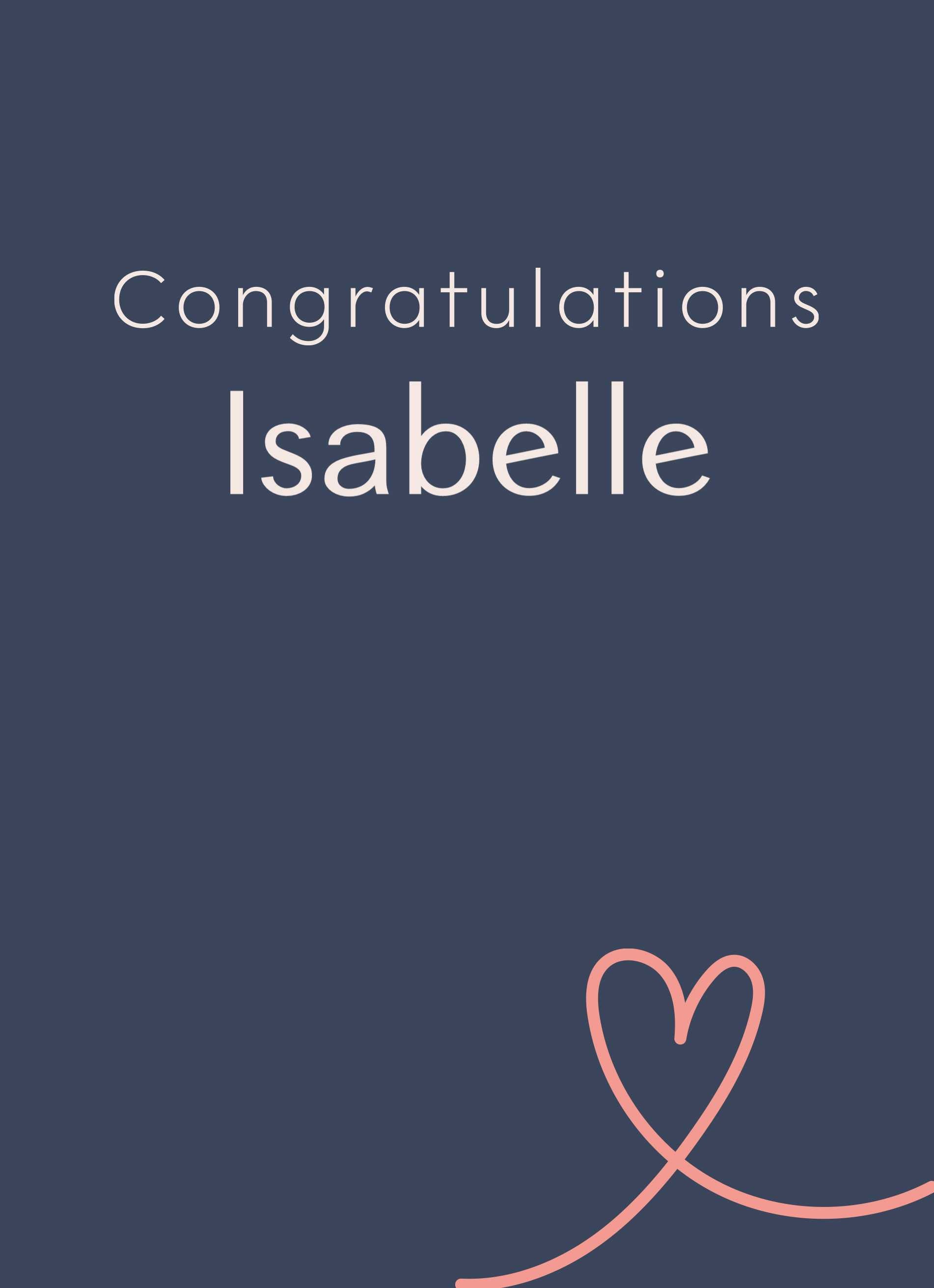 Contemporary Congrats Editable Subtle Heart