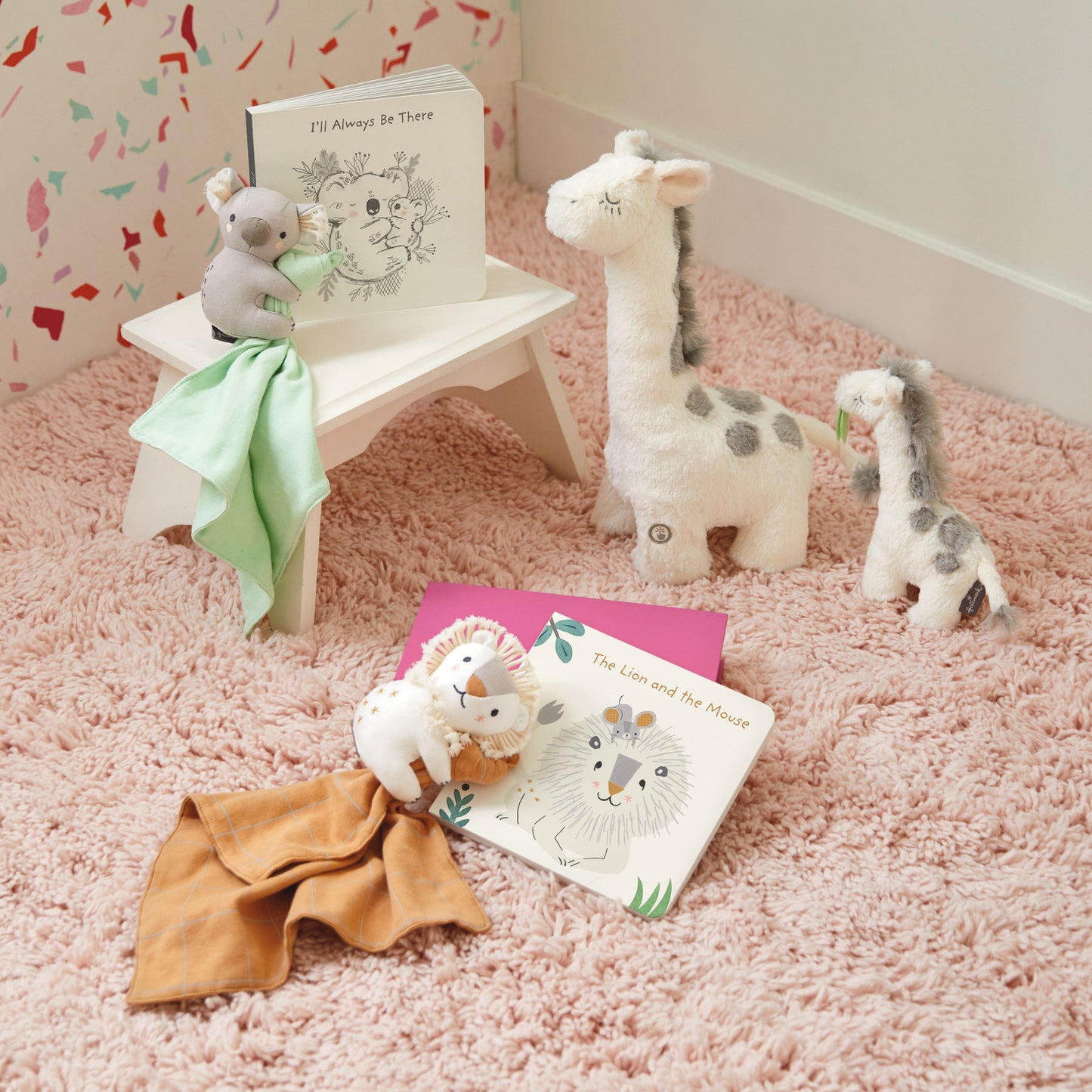 The Lion and the Mouse Board Book and Lion Lovey Blanket Set