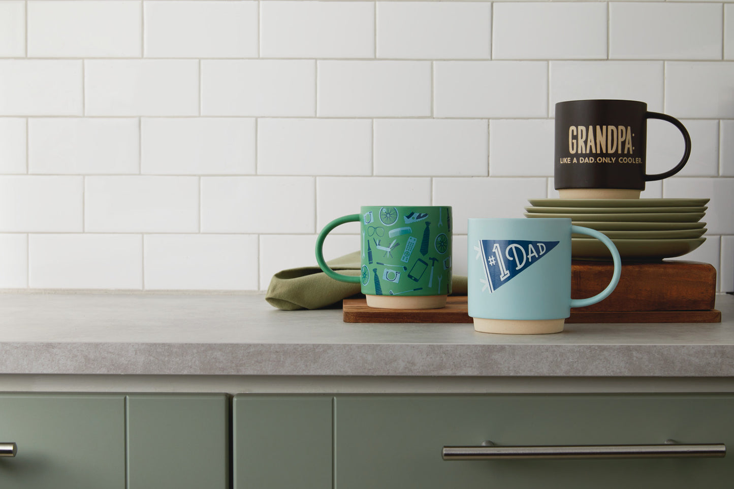 #1 Dad Banner Mug, 16 oz.