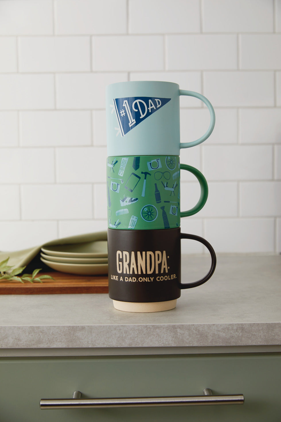 #1 Dad Banner Mug, 16 oz.