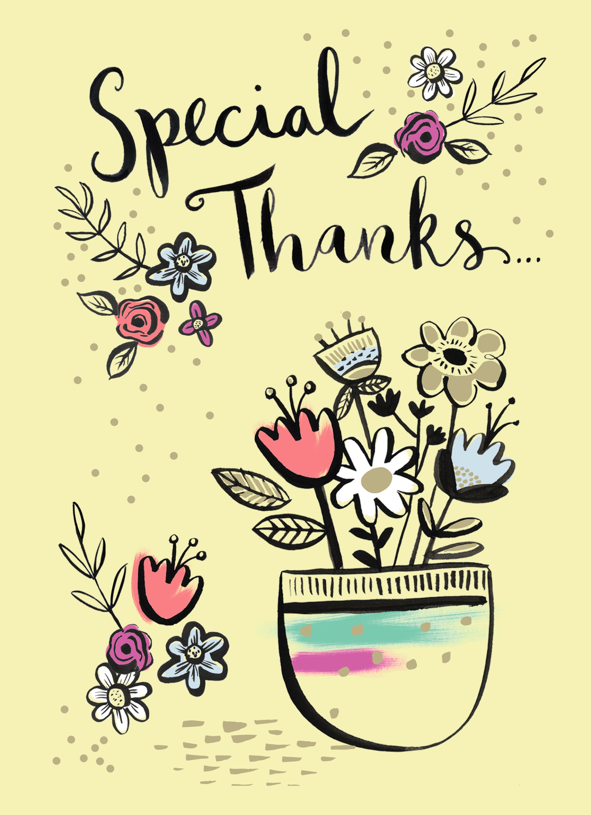 Traditional Thank You Special Vase Flowers