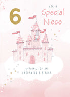 Kids Niece Birthday Editable Castle Cloud Magical