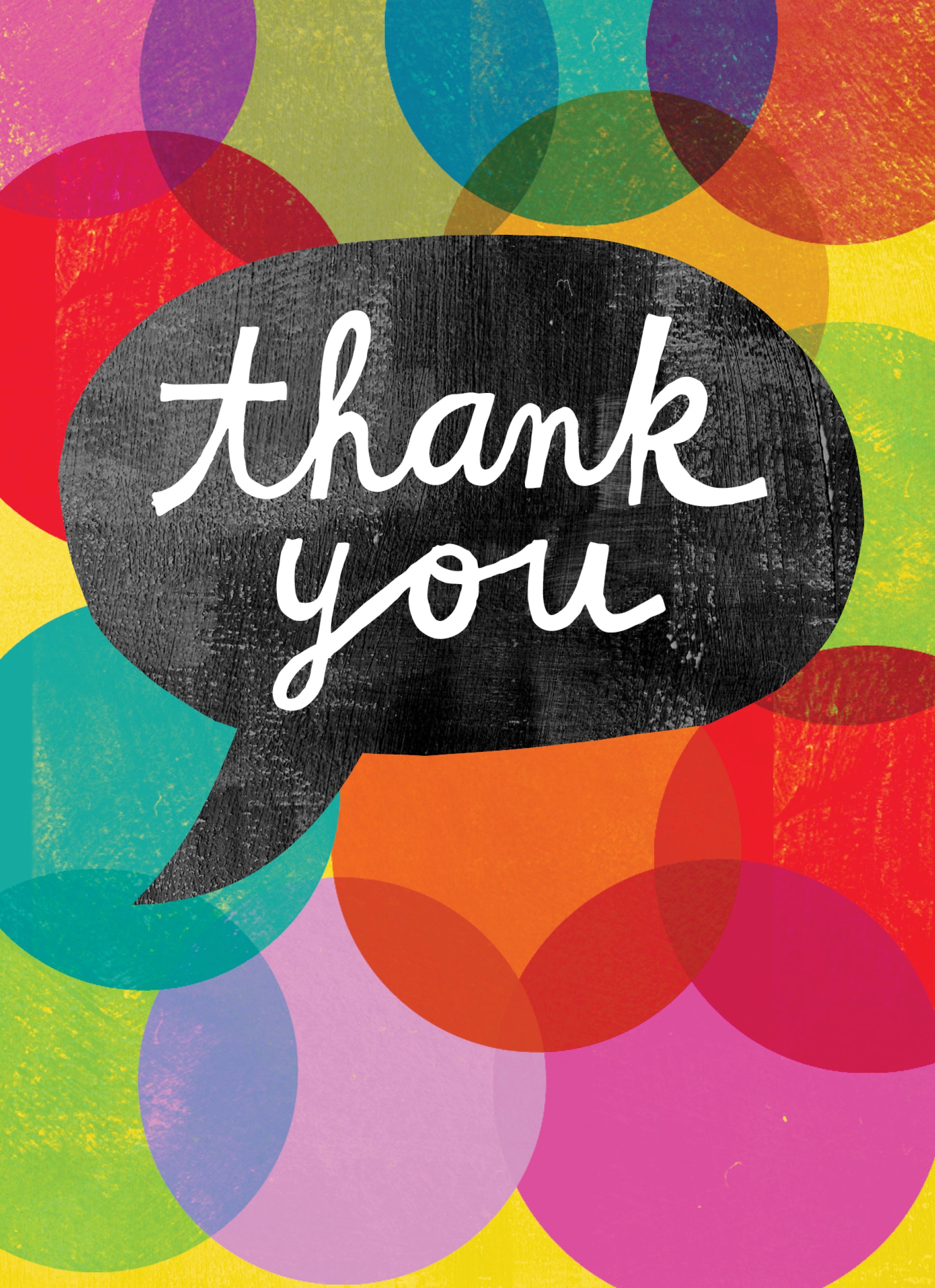 Contemporary Thank You Speech Bubble Kaleidoscope