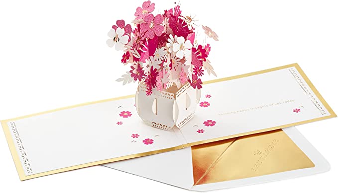 Hallmark Signature Paper Wonder Pop Up Card, Happy Thoughts Bouquet ...