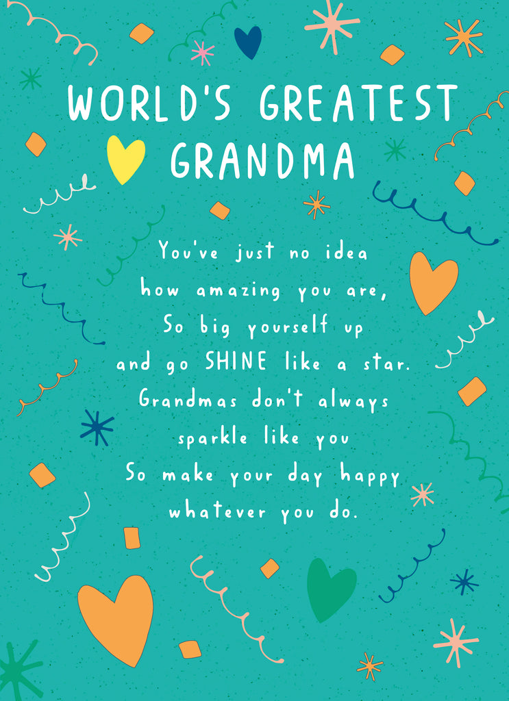 Contemporary Grandma Birthday Verse Greatest