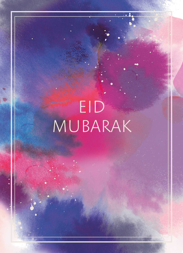 Classic Eid Mubarak Editable Colour Splash