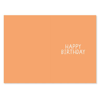 Connections from Hallmark 18th Birthday Card - 18 TODAY interior view featuring orange colour and 'HAPPY BIRTHDAY' message in white.