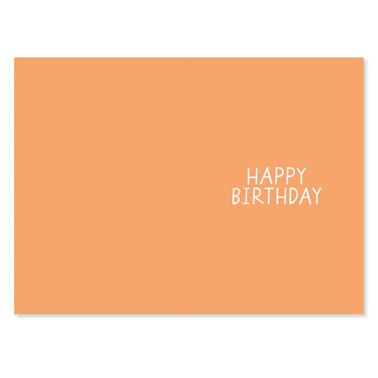Connections from Hallmark 18th Birthday Card - 18 TODAY interior view featuring orange colour and 'HAPPY BIRTHDAY' message in white.