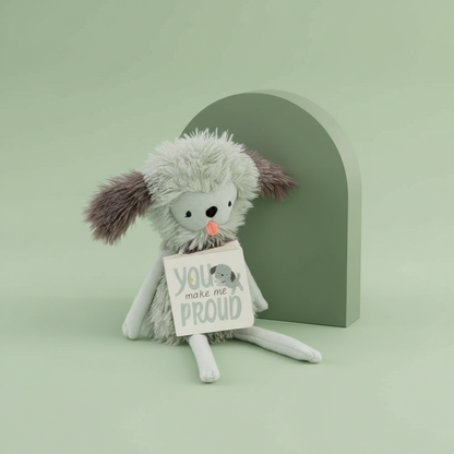 MopTops Shaggy Dog Plush- You Make Me Proud