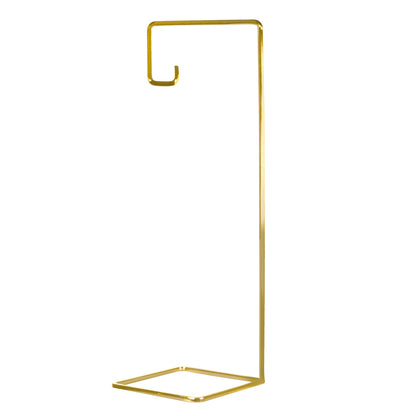 Gold, Metal — 2026 Hallmark Keepsake 10.25" Christmas Ornament Stand with simple geometric design, side view
