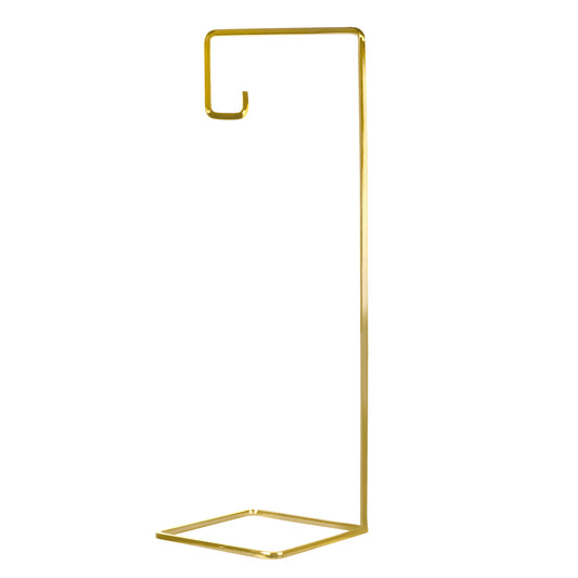 Gold, Metal — 2026 Hallmark Keepsake 10.25" Christmas Ornament Stand with simple geometric design, side view