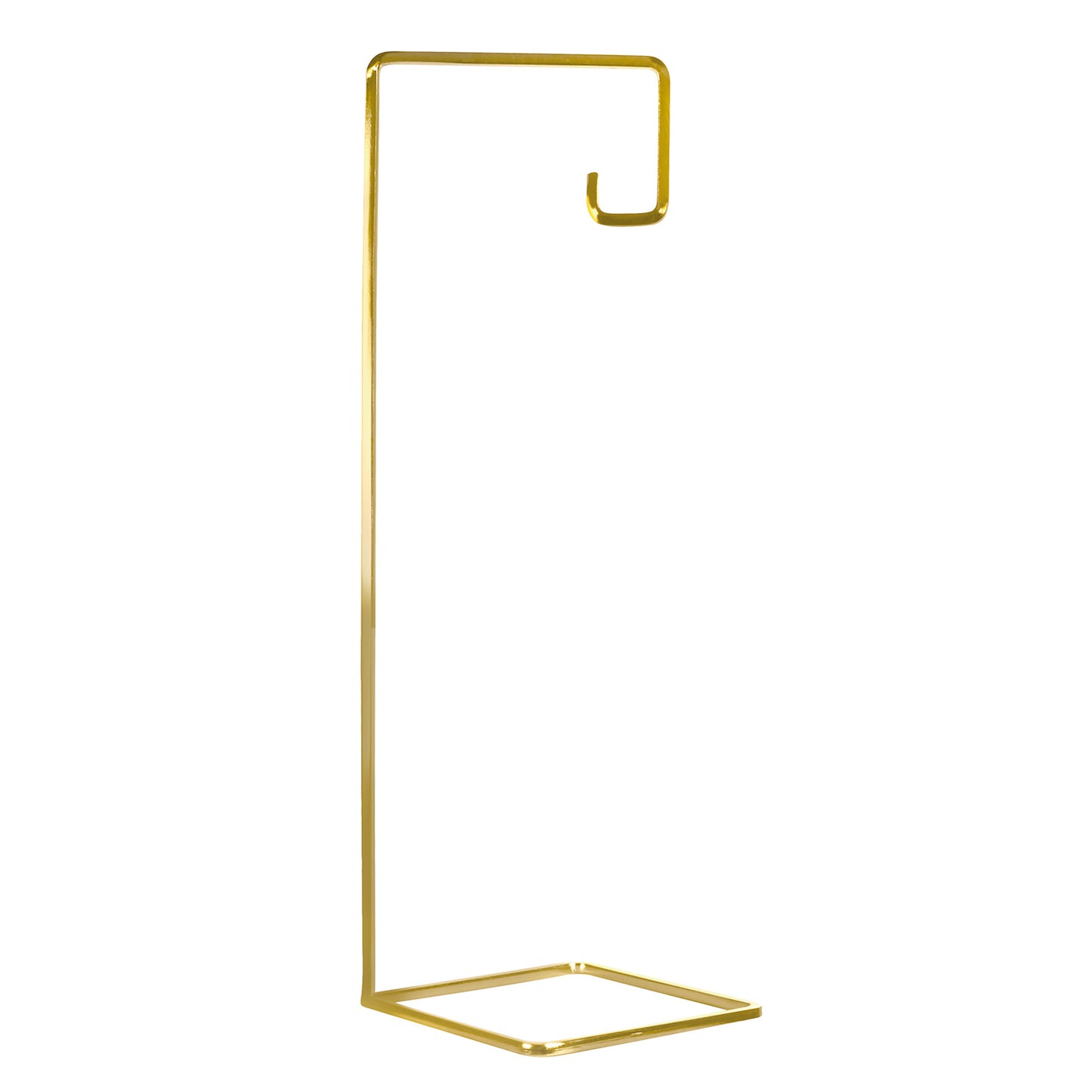 Gold, Metal — 2026 Hallmark Keepsake 10.25" Christmas Ornament Stand, geometric design, angled view.