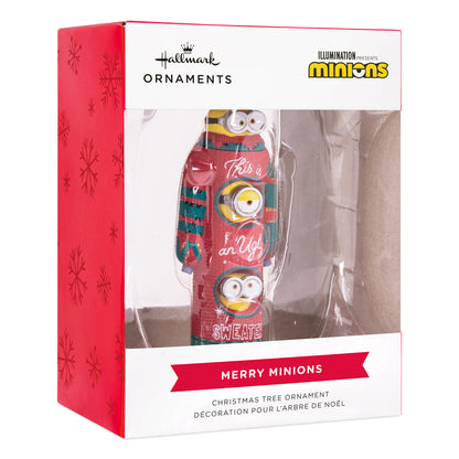 Hallmark Christmas Ornament - Minions Bob, Kevin and Stuart the Minions in Ugly Christmas Sweater