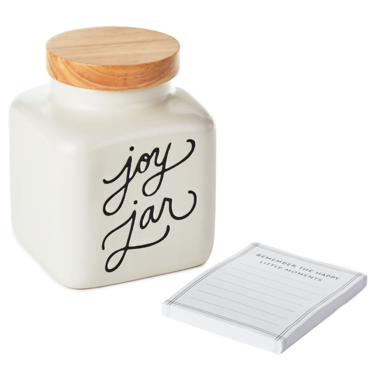 Ceramic Joy Jar and Notepad Set