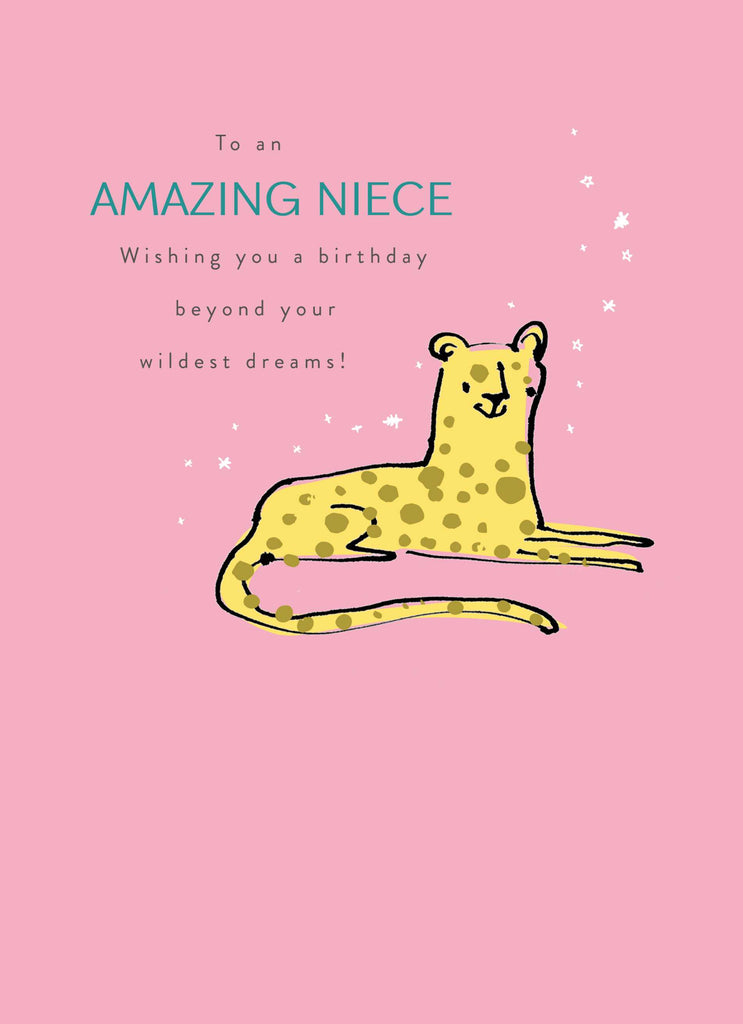 Contemporary Niece Birthday Editable Cheetah