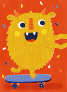 Make A Wish Monster Kids Birthday Card