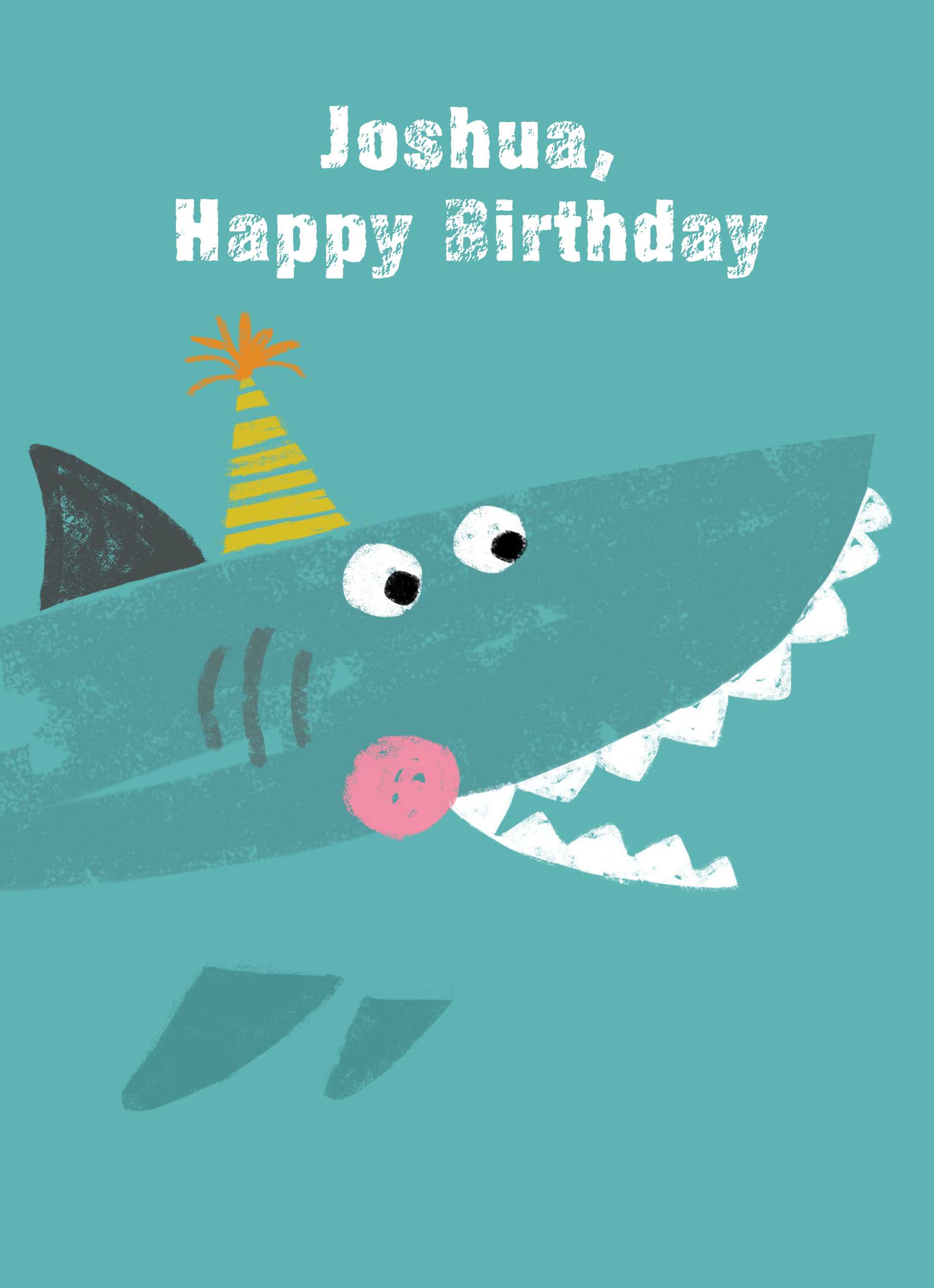 Fun Smiley Shark Party Hat Kids Birthday