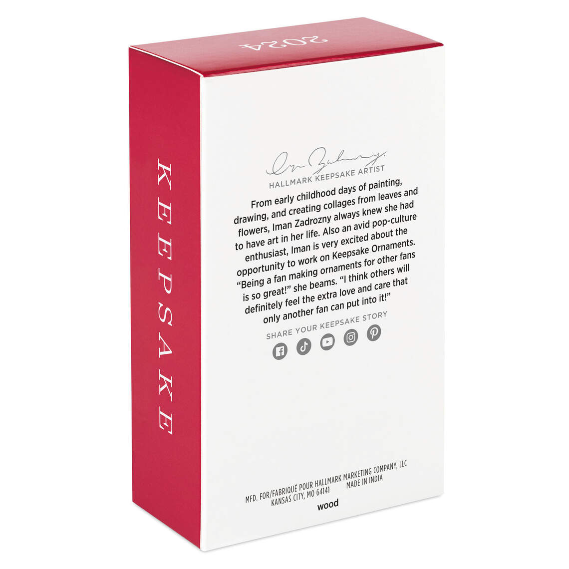 Baby Girl's First Christmas Rocking Horse Wood — Hallmark Keepsake Christmas Ornament