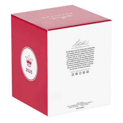 Godzilla: King of the Monsters, Rodan — 2025 Hallmark Keepsake Christmas Ornament packaging box with artist signature and red design.