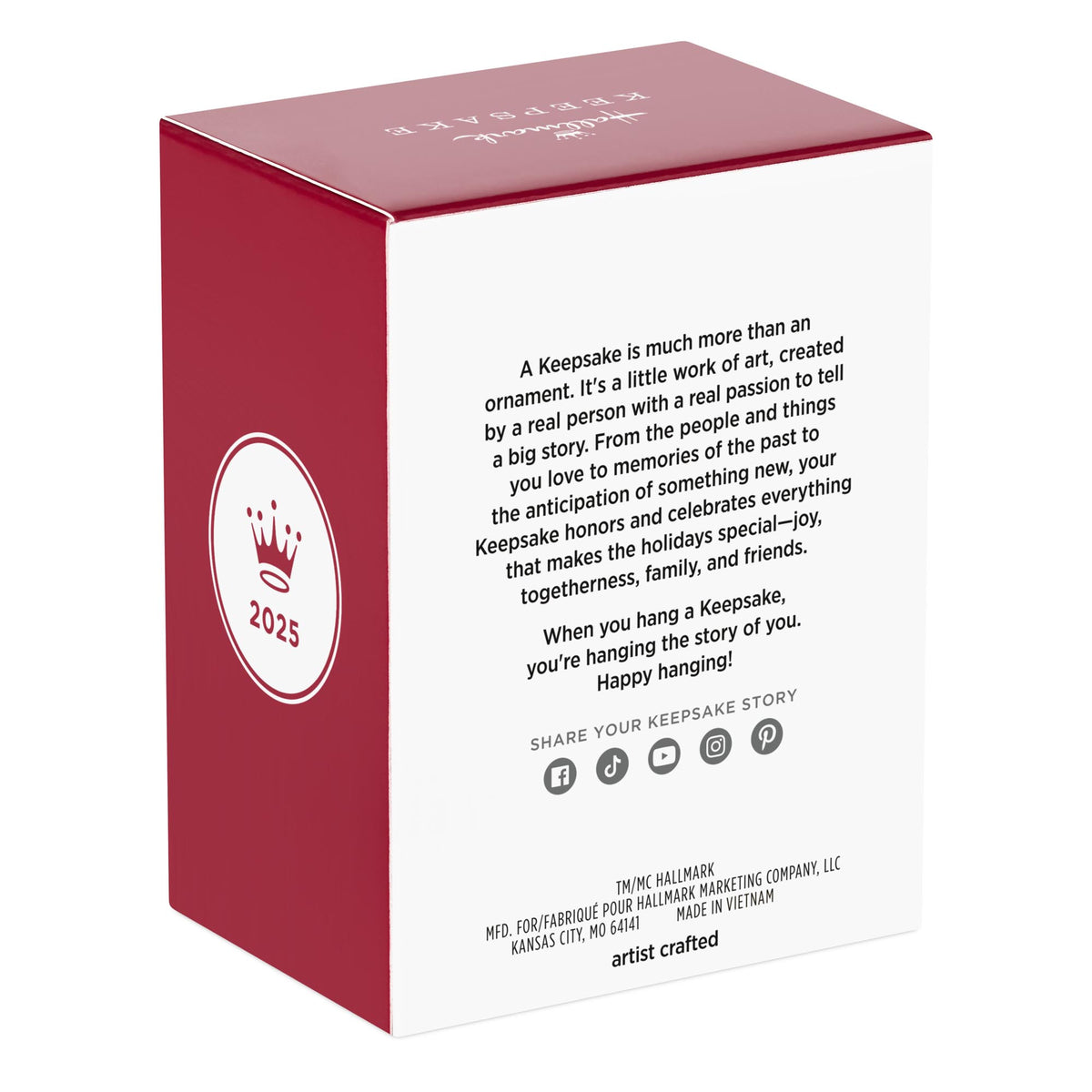 Hasbro® Play-Doh®, Magical Mixer — 2025 Hallmark Keepsake Christmas Ornament packaging, angled view with decorative text.