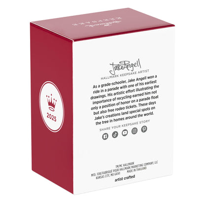My Little Pony®, Retro Twister® "Right Hoof Red" — 2025 Hallmark Keepsake Christmas Ornament packaging with artist details