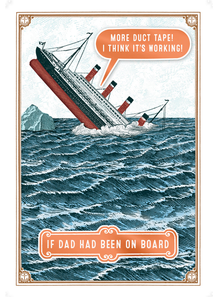 Dad Funny Sinking Ship Sea