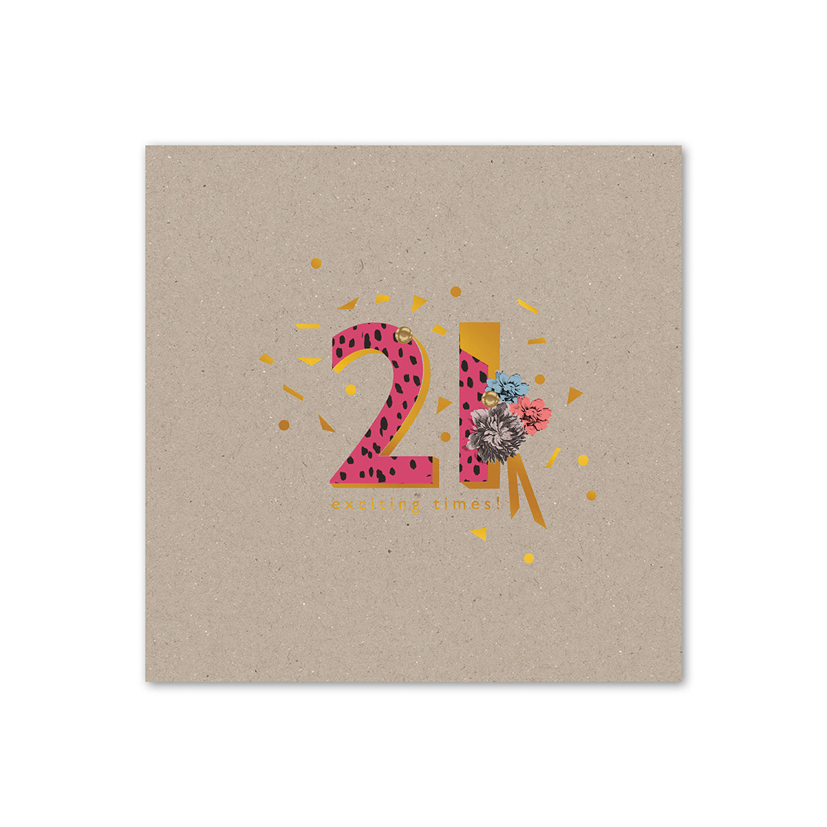 Hallmark 21st Birthday Card - Love, Luck & Laughter
