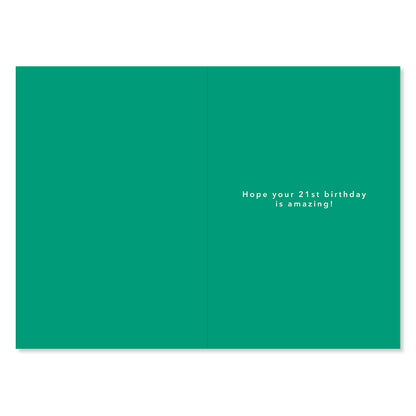Hallmark 21st Birthday Card - Good Times!