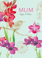 Mum Classic Flowers Bird Design