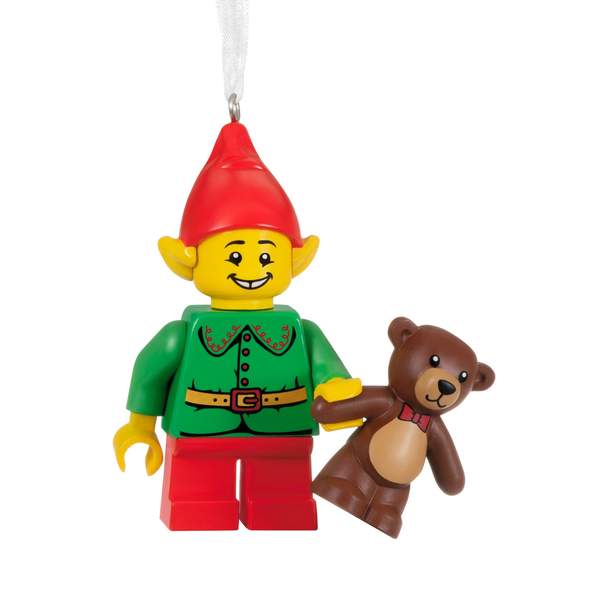 Keepsake LEGO® Ornament - Elf and Teddy Minifigure Design — 2026 Hallmark Keepsake Christmas Ornament
