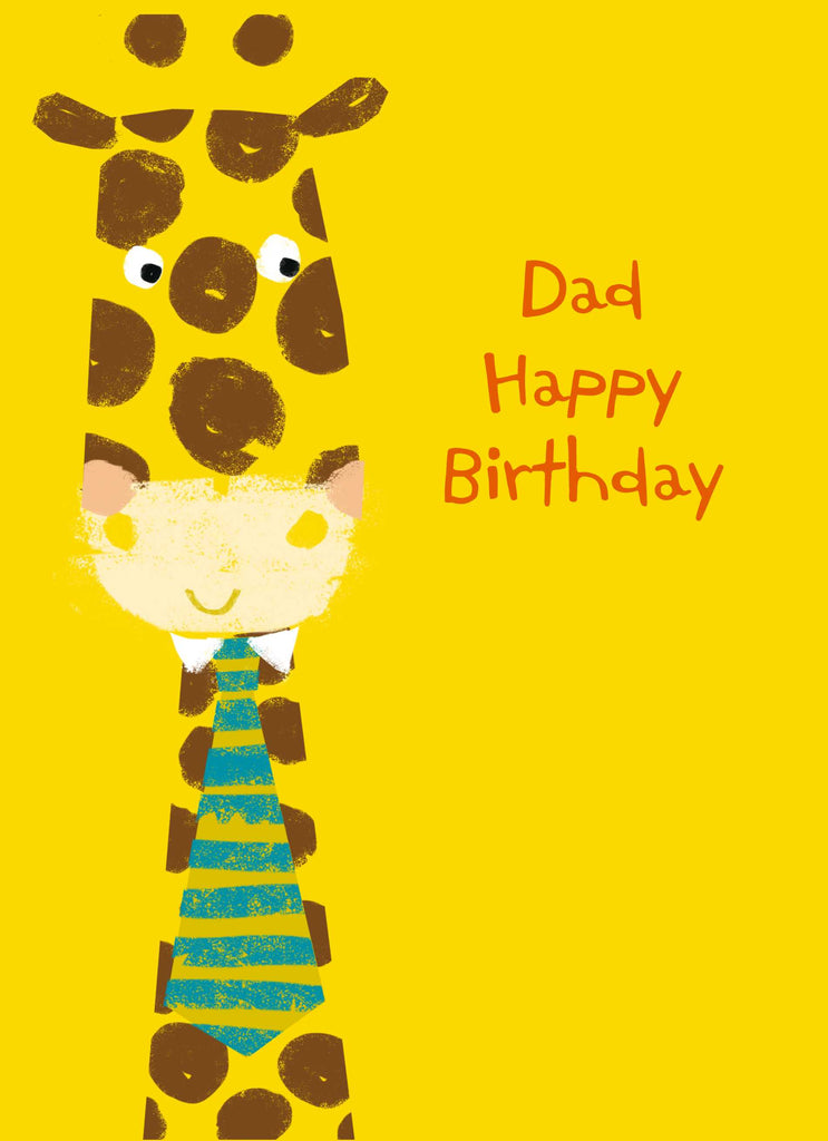Dad Happy Birthday Cute Giraffe
