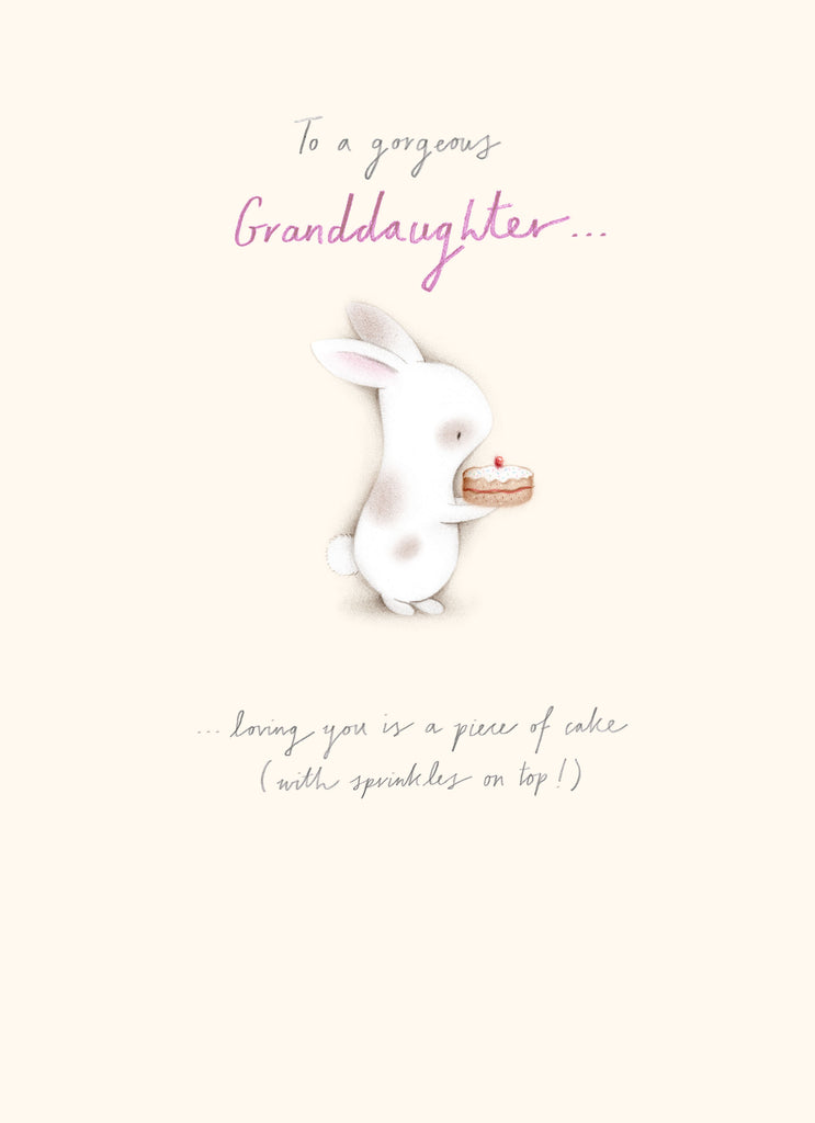 Cute Granddaughter Birthday Bunny Rabbit Cake