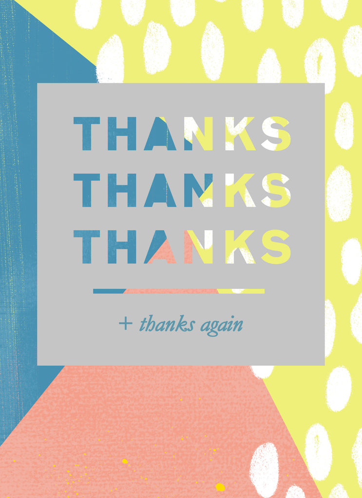 Contemporary Thank You Repeat Graphic Pattern