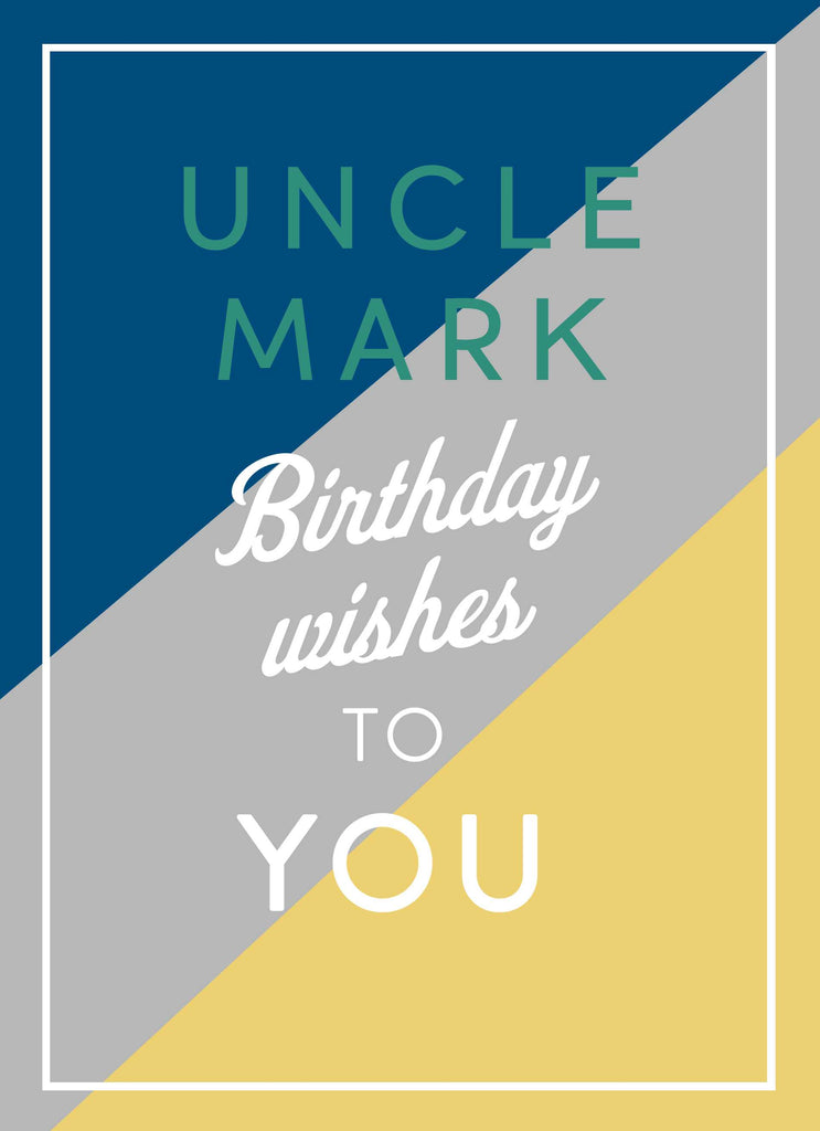 Classic Birthday Uncle Editable Diagonal Stripe